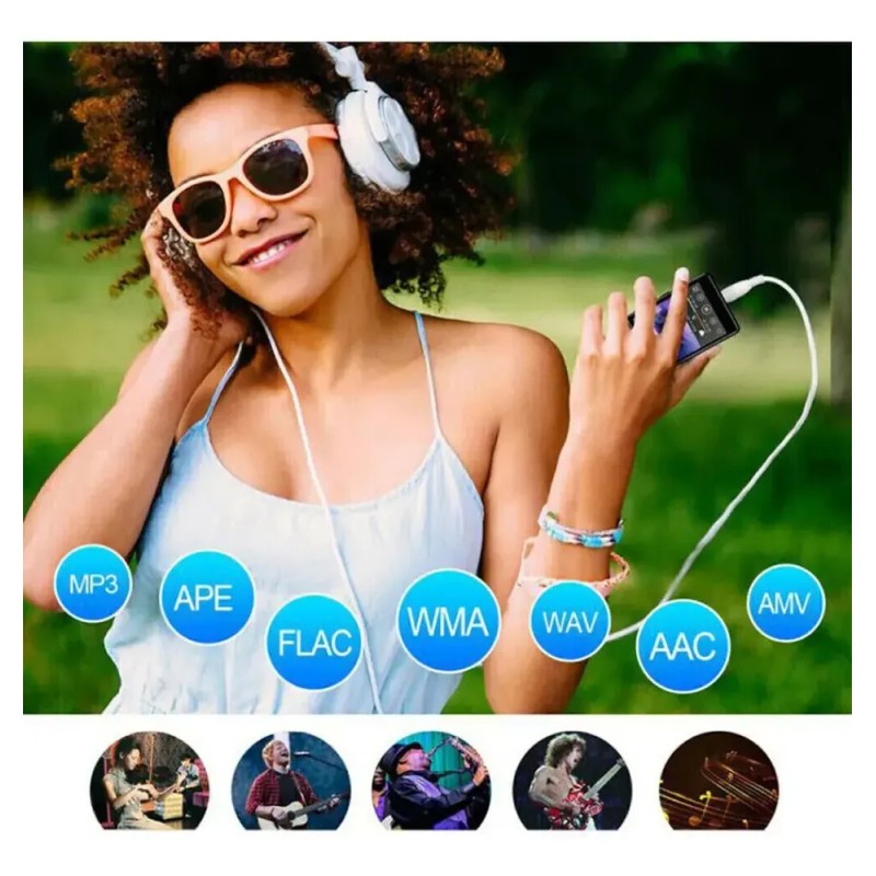 Reproductor Bluetooth Hifi Mp4/mp3, Radio Fm, Soporte De 128