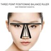 HOTWE Eyebrow Ruler Makeup Stencil Three-Point Positioning Measure Symmetrical Tool