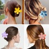 Pack of 6 Matte Flower Hair Clips, Large Flower Hair