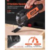 3Amps Corded Oscillating Multi Tool with 6 Variable Speeds 15000-22000