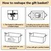 Large Empty Gift Basket, Braided Gift Basket with Gift Film,