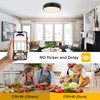 Kalium 13" Flush Mount Ceiling Light Fixture with Remote,24W Dimmable