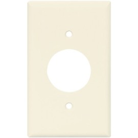 Eaton PJ7LA Mid-Size Polycarbonate 1-Gang Power Outlet Wallplate, Light Almond