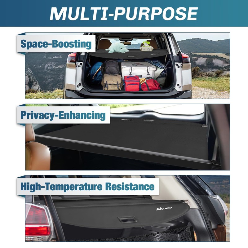 Nilight Trunk Cargo Cover for Nissan Rogue 2014 2015 2016