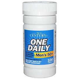 21st Century Men's 50+ One Daily Multivitamin Multimineral Supplement Tablets - 100 ct, Pack of 6