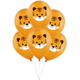 i-QiQi Jungle Safari Animals Balloons - 10 pcs 12 Inch Latex Animal Balloons for Jungle Safari Animals Theme Birthday Party Decorations.