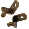 MYYZMY Bronze Shelf pins, 40pcs L-Shaped Clips 1/4 Inch Shelf
