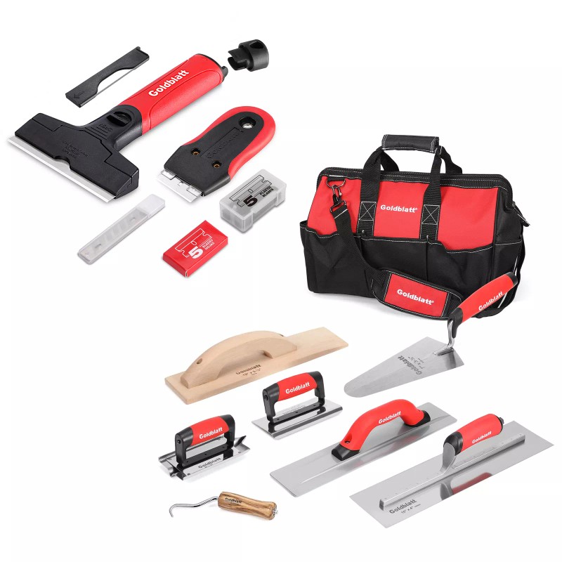 Goldblatt 8 Pieces Masonry Set Finishing Trowel 2 Pieces Razor