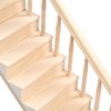 Doll House Stairs Staircase Glossy Rounded Corners Birch Material DIY