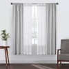 SunClipse 4 Piece Silver Open Stitch and Solid Window Curtain
