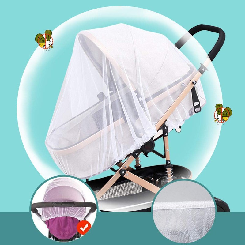 Durable Baby Stroller Mosquito Net (2 Pack) - Universal Elastic