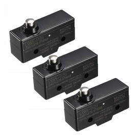 uxcell 3PCS LXW5-11D1 1NO + 1NC Short Reed Snap Button Lever Type Micro Limit Switches