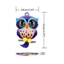 WIRESTER 1 Pair Acrylic Drop Earrings Fashion Jewelry For Women - Little Blue Owl