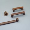 MFYS 6 Pack Walnut Wood Drawer Pulls Handes Rustic Cabinet