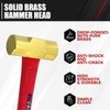 C&T 3lb Brass Sledge Hammer,Non-Sparking,Comfortable Fiberglass Handle,3-Pounds,Non-Magnetic,Corrosion Resistant