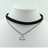 Dot knot Women's Choker Triangle Necklace Silver Triangle Choker Cosplay