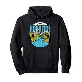 Vintage Hornitos, California River Valley Souvenir Print Pullover Hoodie