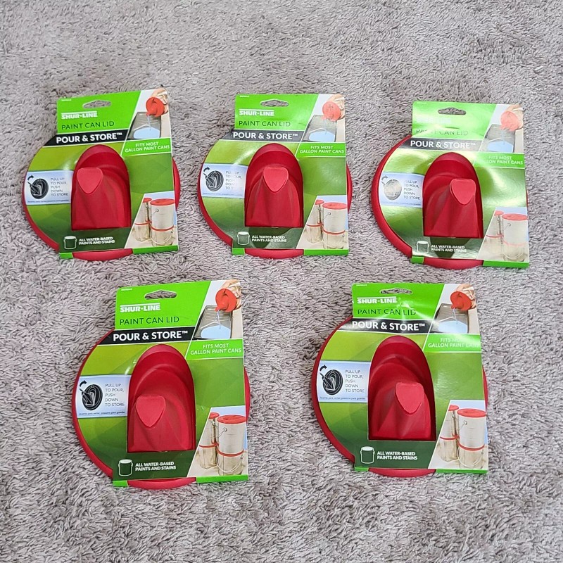 Shur-line 5-PACK SHUR-LINE SILICON PAINT CAN LID WITH POUR &