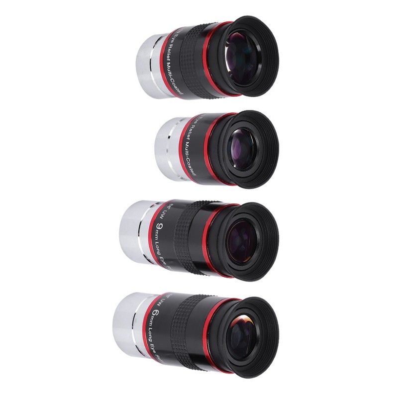 1.25" 68° Ultra Wide Angle FMC Eyepiece Kit 6+9+15+20mm for
