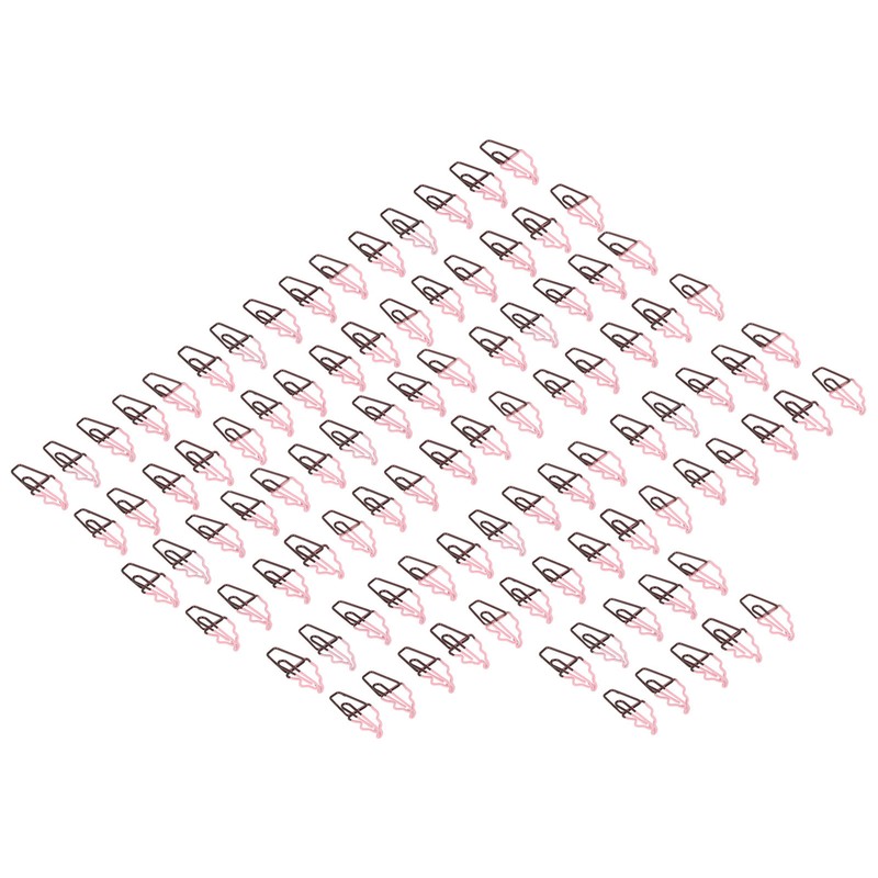 100 Pcs Shaped Paper Clips 2 Color Ice Cream Shape