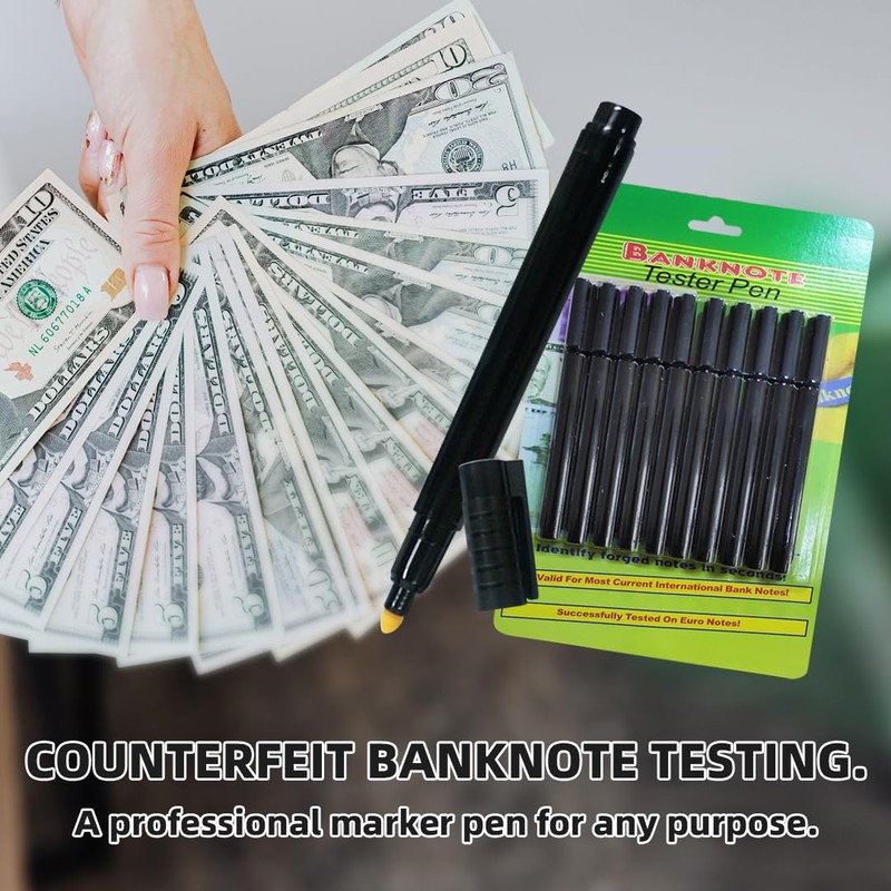 POPYS Counterfeit Detector Pens, Money Detector Pen, Counterfeit Checker Pens,