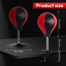 Punching Ball Table, Punching Bag Desk with Table Clamp and Suction Cup, Punch Bag Hanging or Punching Bag Standing for Office, Boxing Ball for Children and Adults