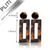 PLITI Tortoise Shell Resin Hoop Earrings Bohemian Statement Acrylic Earrings
