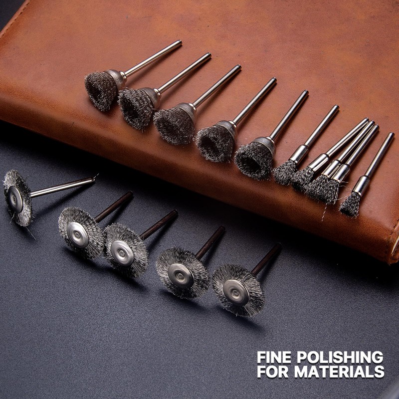 30 Pieces Stainless Steel Wire Brushes, Mini Wire Brush Polishing
