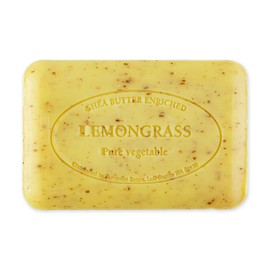 Pre de Provence Artisanal Soap Bar, Enriched with Organic Shea Butter, Natural French Skincare, Quad Milled for Rich Smooth Lather, 8.8 Ounce, Lemongrass