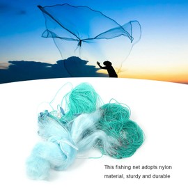 QANYEGN 50m Layers Heavy Fishing Net, 3 Layers Heavy Fishing Net with Float, 1.5M Height Fishing Accessories for Fishing Trips(3 Fingers)