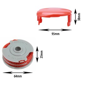CwQisjk Strimmer Spool Line，Trimmer Spool Cover Caps，for Flymo FLY021，Compatible with Flymo Contour XT/500E/500 XT/Multi Trim/Power Trim/Mini Trim