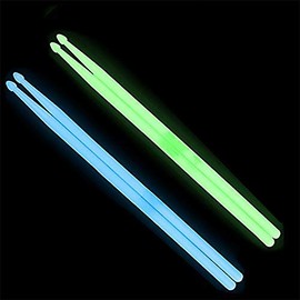 5A Luminous Light Up Drum Sticks, Luminous Light Up Drumsticks, Bright Luminous Glow in The Dark Drumsticks, Bright Light Up Drum Sticks (Green)