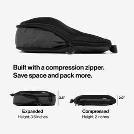 Albatross Compression Packing Cubes | Packing Cubes for Suitcases and Backpack | Made from Recycled Fabric (Packing Cubes Compression Set of 4 - Black)