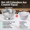PriorityChef Premium Stainless Steel Colander for Kitchen, Durable Rice and