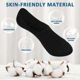 Ordenado Women's 6 Pairs Casual Thin No Show Socks Non Slip Flat Boat Line Multicolor