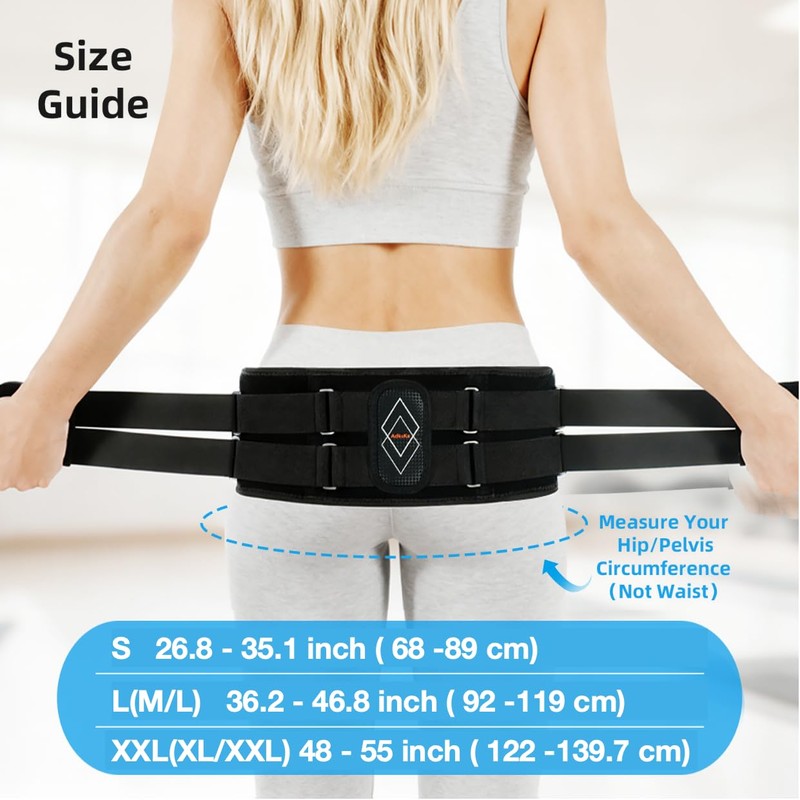 Sacroiliac SI Joint Hip Belt for Women Men 8X Compression