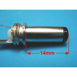 Unbranded/Generic Two 5.5mm x 2.5mm/2.1mm Coaxial DC Power Plug Solder Terminals 14mm Barrel CCTV - 2x 5.5mm x 2.5mm Plug