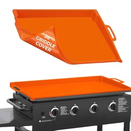 Griddle Cover Mat for Grill 36" Blackstone, Durable Full Protection Orange Grill Mat, Food Grade Material, Easy to Clean, Compact Design with Handles, Reusable