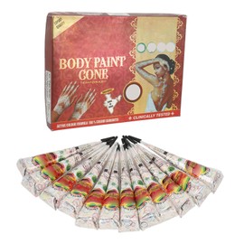 12pcs Quick Coloring Tattoo Paste Waterproof Quick Coloring Semi Permanent Tattoo Paste Cone
