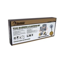 ROLLINGDOG Wall Sanding and Painting Set - with Paint Roller Paint Tray Paint Brush Drywall Hand Sander and Extension Pole