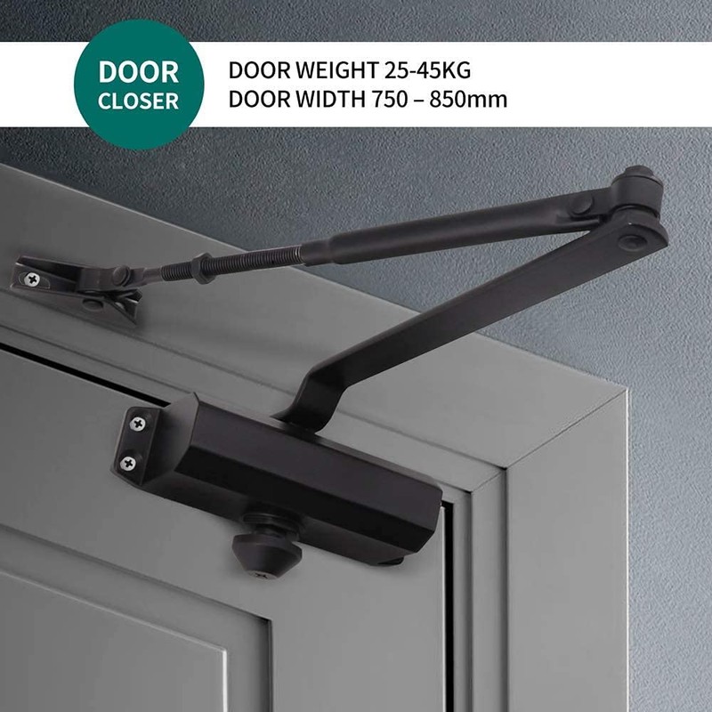 Marie Hold Open Door Closer Applies Regular,Top Jamb Mounting,Adjustable Automatic