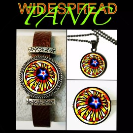 WIDESPREAD PANIC ARTWORK SET BRACELET NECKLACEPIN