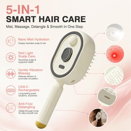 Electric Spray Air Cushion Massage Comb, 3-in-1 Electric Spray Hair Brush