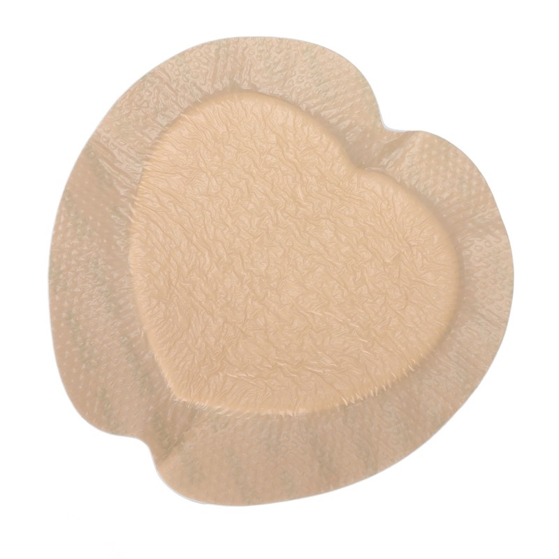 Heart Shaped Silicone Foam Dressing Bordered Waterproof Wound Bandage 18x18cm/7.09x7.09in