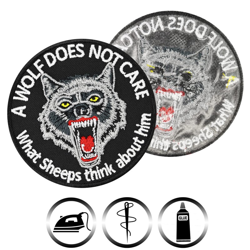 " sooo much" Smiley Sew-On / Iron-On Biker Patch for