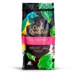 Cafe Quindio Gourmet Whole Bean Coffee, 100% Colombian Excelso Coffee (12 oz / 340g)