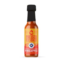 CHELSEA FIRE Wicked Hot Pineapple Hot Sauce – Sweet and Spicy Tropical Heat, Gourmet Hot Sauce with Fresh Pineapple Flavor – Perfect for Grilling, Marinades, and Dipping – 5 FL OZ Bottle