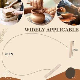 Yalikop 30 Pcs Wire Clay Cutter with Wood Handle Easy to Use Steel Wire Cutting Tools Cheese Dough Cutting Pottery Tools for Mud Line Pottery Clay Ceramic Art Sculpture Carving Tool Supplies