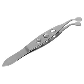 Minkissy Women Beauty Tool Eyelid Tweezer Metal Meibomian Gland Forcep Straight Tweezers