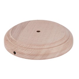 B&P Lamp® Modern Style Unfinished Wooden Lamp Base, 9 Inch Top by 10 1/2 Inch Bottom by 1 1/4 Inch Height